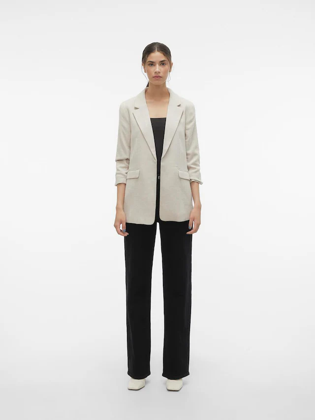 Vero Moda Longblazer »VMFRIDA LS REGULAR BLAZER NOOS« Materialmix, regular fit