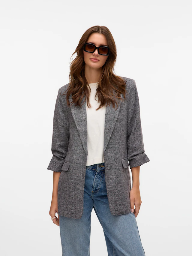 Vero Moda Longblazer »VMFRIDA LS REGULAR BLAZER NOOS« Materialmix, regular fit