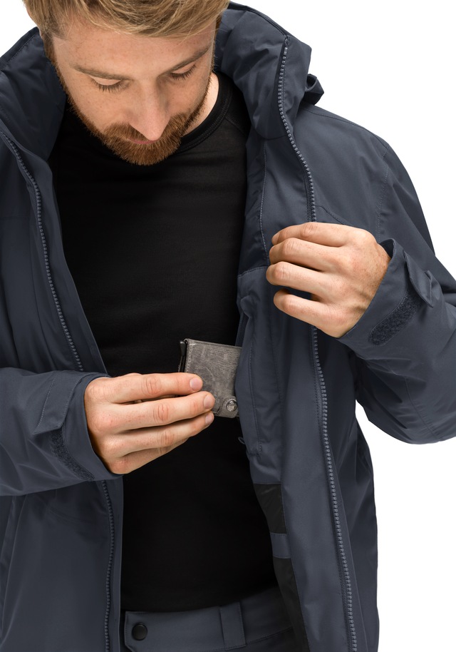 Maier Sports Regenjacke »Metor Therm Rec M« warme Herren Jacke mit Kapuze, Winterjacke wasserdicht atmungsaktiv