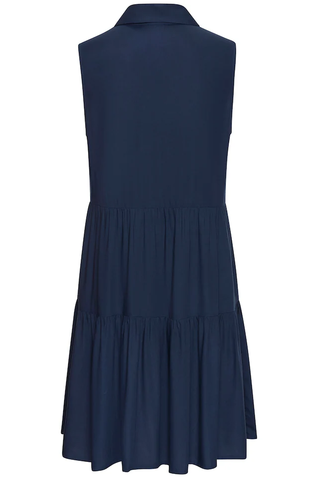 Vivance Sommerkleid »aus gewebter Viskose, A-Linien-Kleid« Ohne Taschen Blusenkleid mit Knopfleiste, Hemdblusenkleid, Tunikakleid, Strandkleid