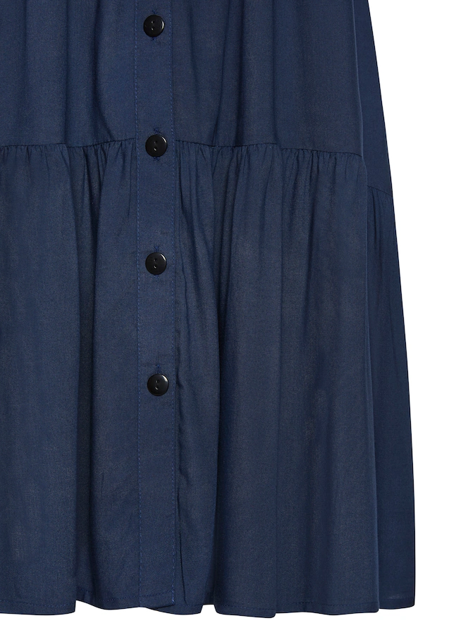Vivance Sommerkleid »aus gewebter Viskose, A-Linien-Kleid« Ohne Taschen Blusenkleid mit Knopfleiste, Hemdblusenkleid, Tunikakleid, Strandkleid