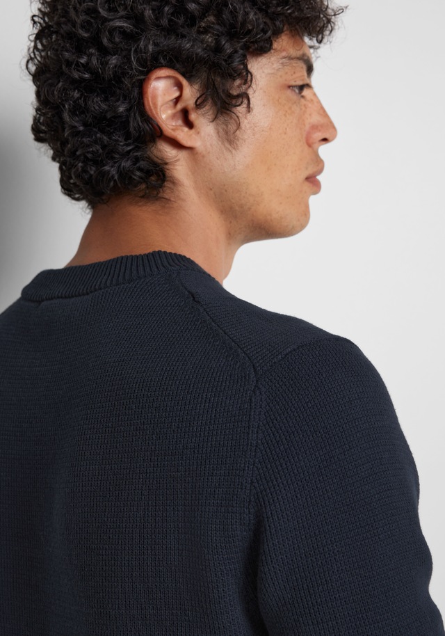 SELECTED Rundhalspullover »SLHDANE LS KNIT STRUCTURE CREW NECK NOOS« Baumwolle, regular fit