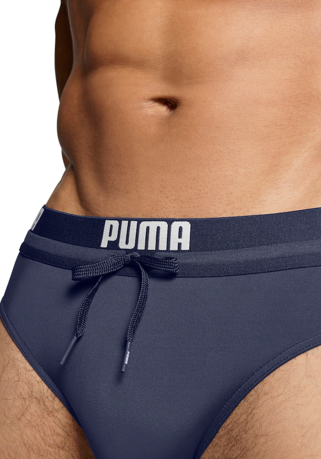 PUMA Badeslip »PUMA SWIM MEN LOGO SWIM BRIEF« mit elastischem Logobund