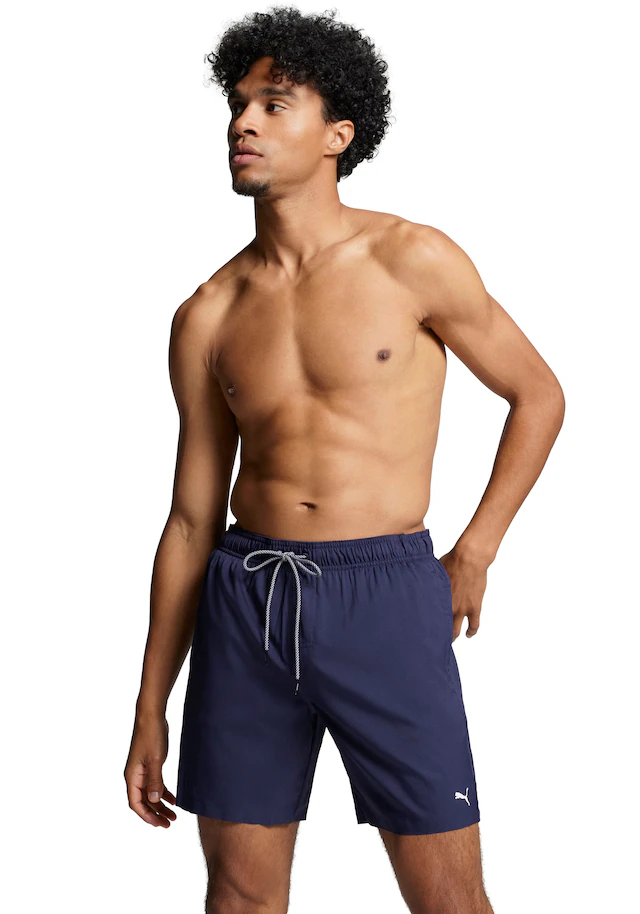 PUMA Badeshorts »PUMA SWIM MEN MID SHORTS 1P« High-Tech Reißverschluss an der Gesäßtasche, Seitentaschen