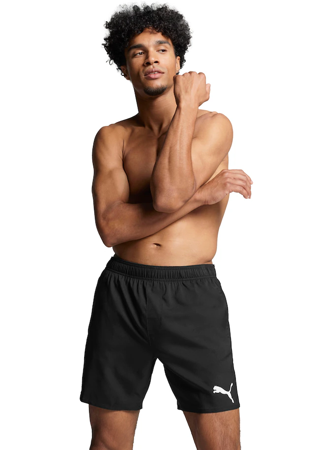 PUMA Badeshorts »PUMA SWIM MEN MID SHORTS« mit elastischem Bund, Seitentaschen