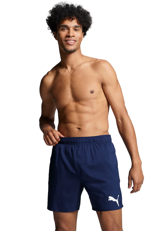 PUMA Badeshorts »PUMA SWIM MEN MID SHORTS« mit elastischem Bund, Seitentaschen