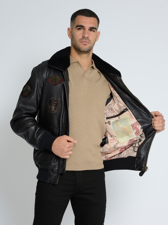 TOP GUN Lederjacke »TG2023004«