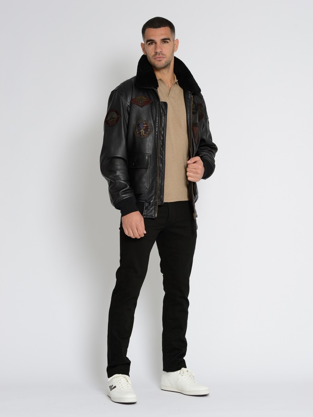 TOP GUN Lederjacke »TG2023004«