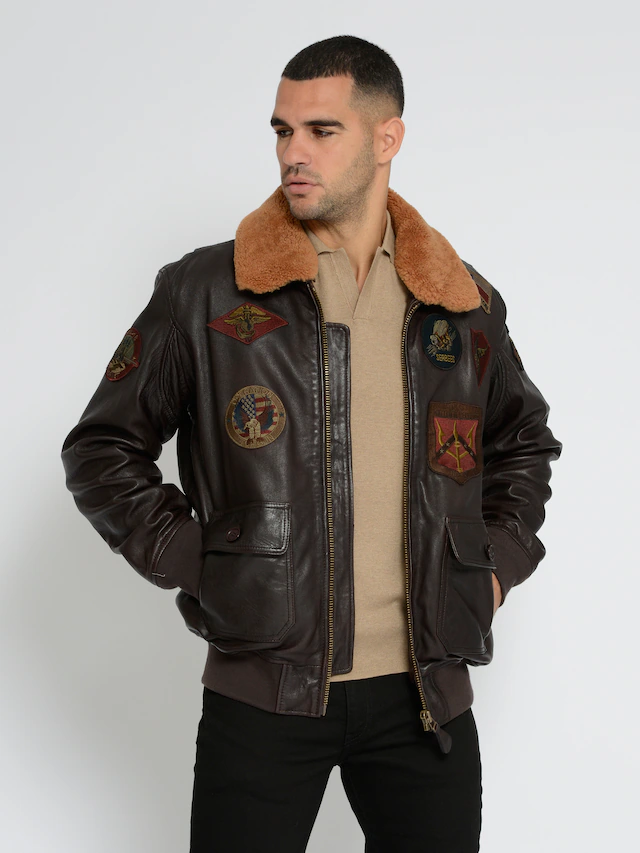 TOP GUN Lederjacke »TG2023004«