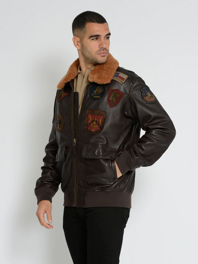 TOP GUN Lederjacke »TG2023004«