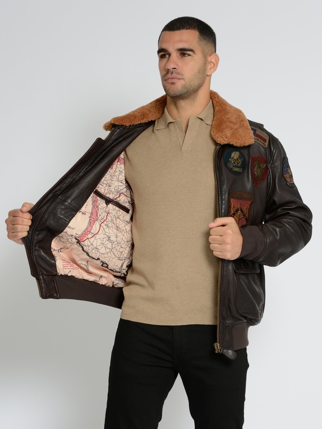 TOP GUN Lederjacke »TG2023004«