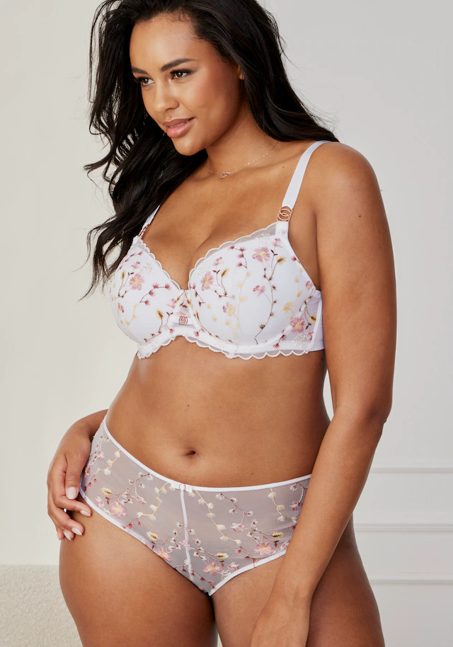 LASCANA Schalen-BH », BH mit Bügel, Spitzen-BH« mit zarter Blumen-Stickereispitze, sexy Dessous, große Größen