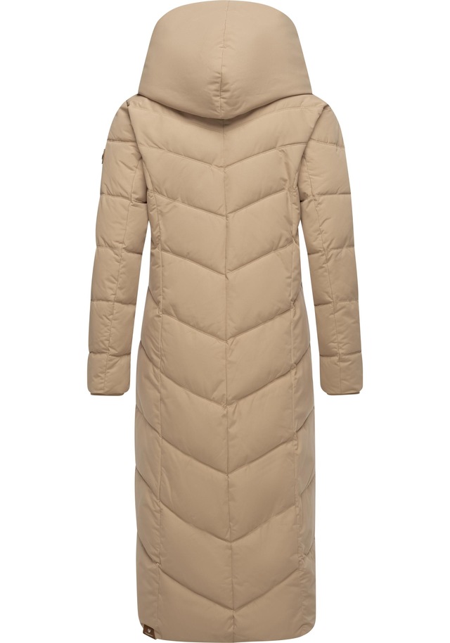 Ragwear Steppmantel »Natalka Extralong« Gesteppter Damen Mantel mit Kapuze