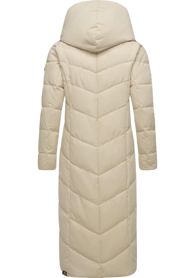 Ragwear Steppmantel »Natalka Extralong« Gesteppter Damen Mantel mit Kapuze