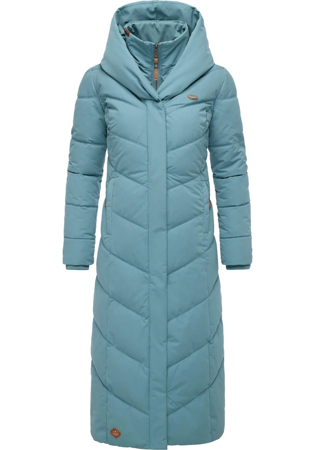 Ragwear Steppmantel »Natalka Extralong« Gesteppter Damen Mantel mit Kapuze