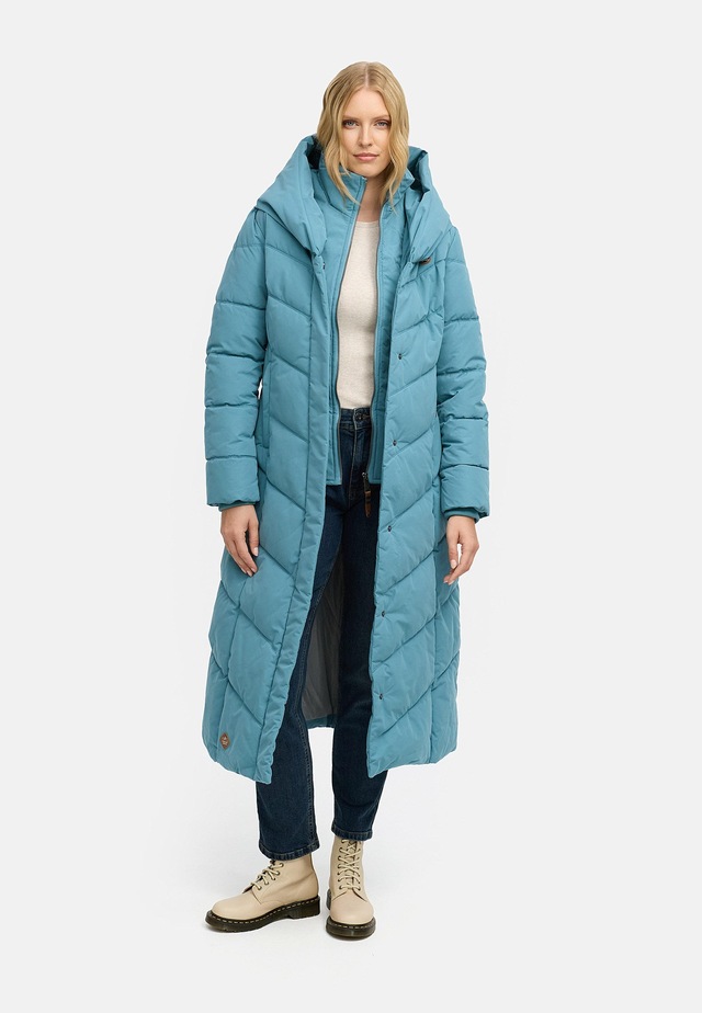 Ragwear Steppmantel »Natalka Extralong« Gesteppter Damen Mantel mit Kapuze