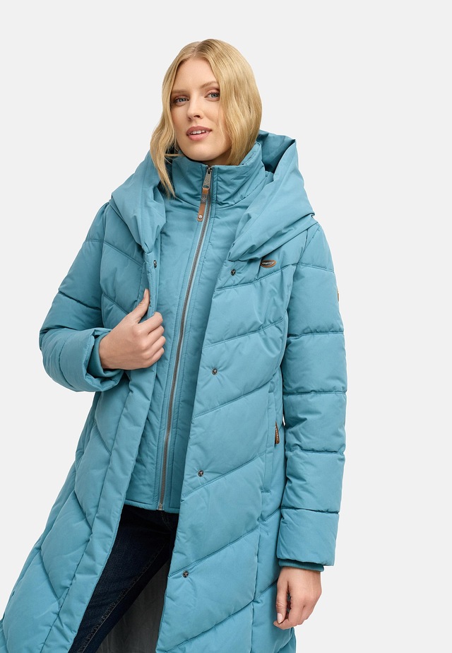 Ragwear Steppmantel »Natalka Extralong« Gesteppter Damen Mantel mit Kapuze
