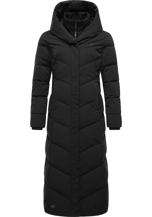 Ragwear Steppmantel »Natalka Extralong« Gesteppter Damen Mantel mit Kapuze