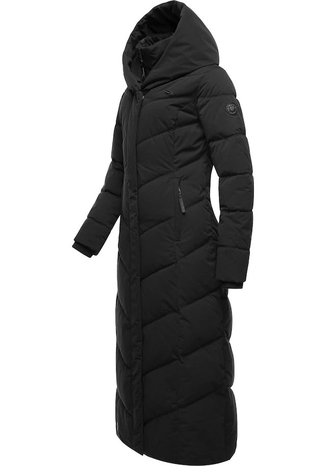 Ragwear Steppmantel »Natalka Extralong« Gesteppter Damen Mantel mit Kapuze