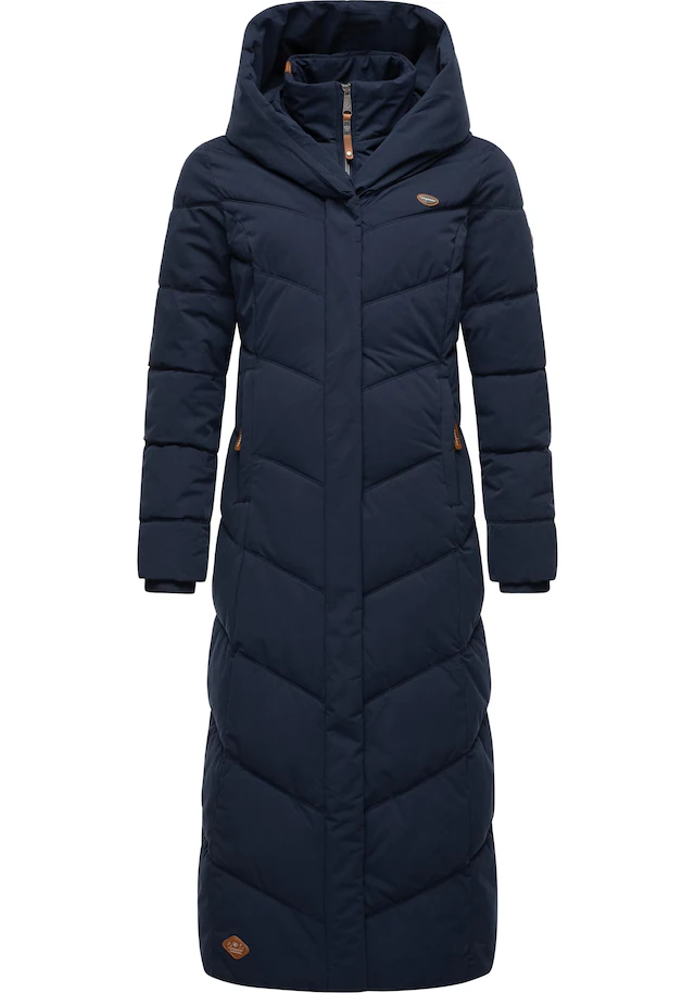 Ragwear Steppmantel »Natalka Extralong« Gesteppter Damen Mantel mit Kapuze