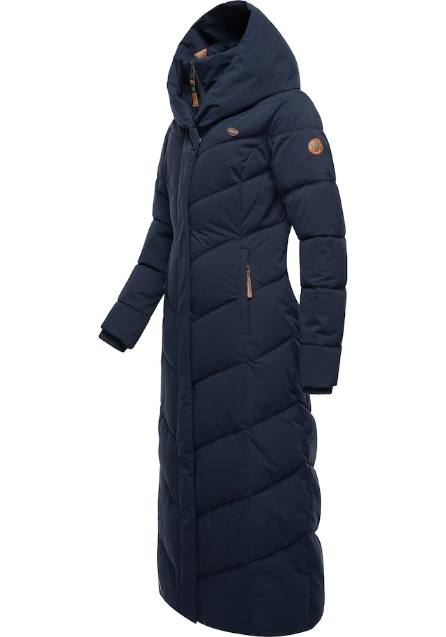 Ragwear Steppmantel »Natalka Extralong« Gesteppter Damen Mantel mit Kapuze