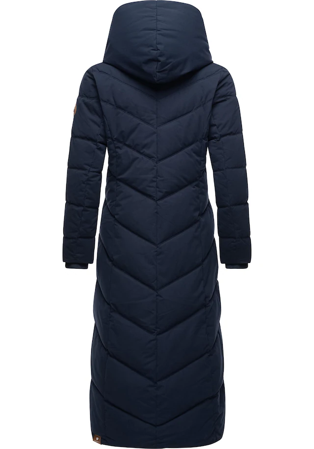 Ragwear Steppmantel »Natalka Extralong« Gesteppter Damen Mantel mit Kapuze