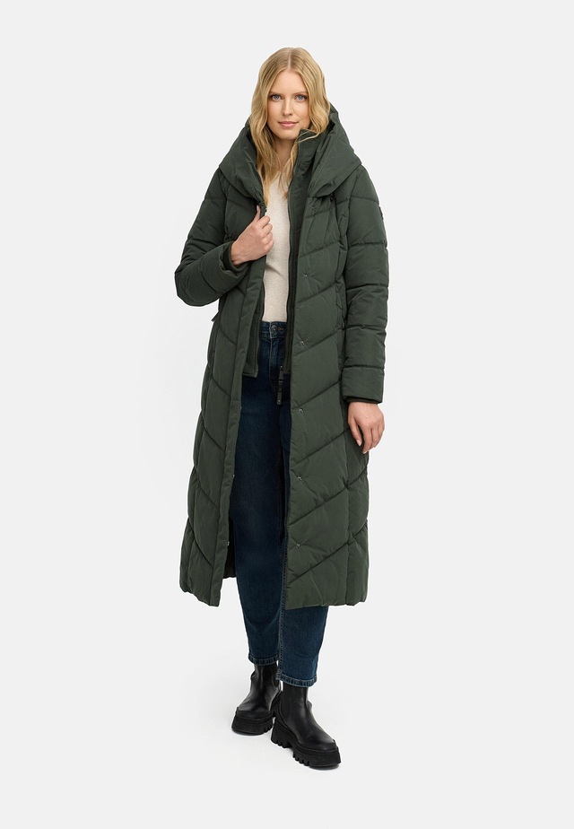 Ragwear Steppmantel »Natalka Extralong« Gesteppter Damen Mantel mit Kapuze