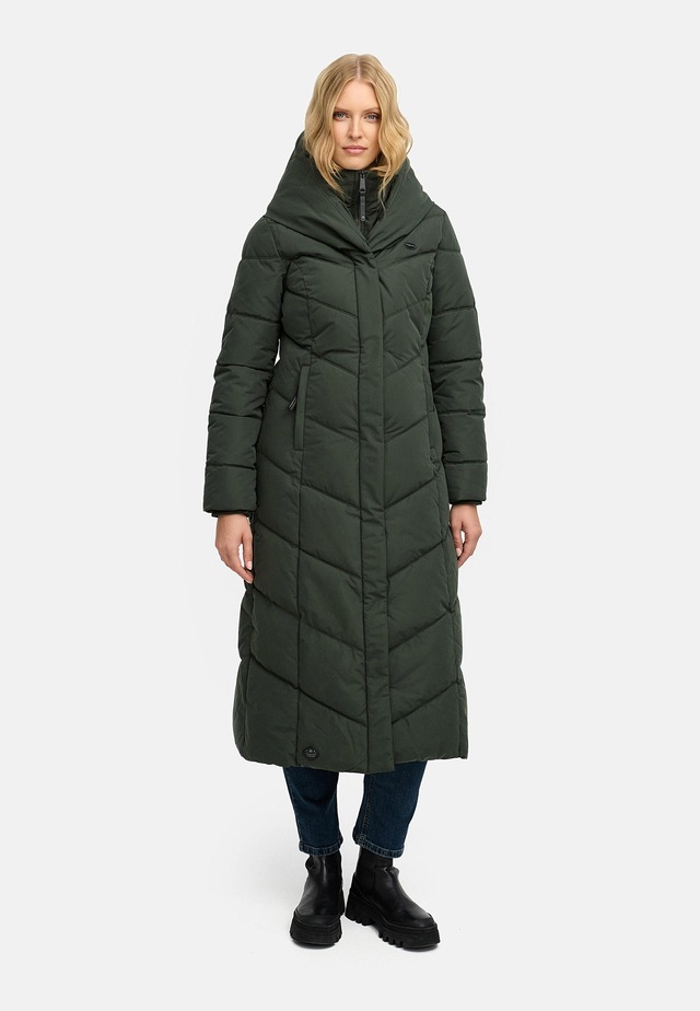 Ragwear Steppmantel »Natalka Extralong« Gesteppter Damen Mantel mit Kapuze
