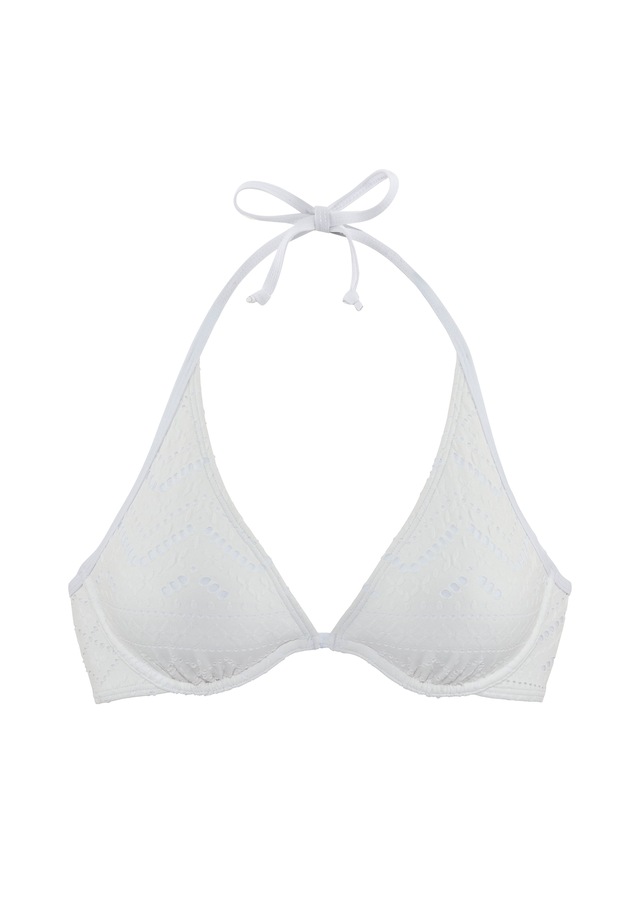 LASCANA Bügel-Bikini-Top »Omara« mit Lochstickerei