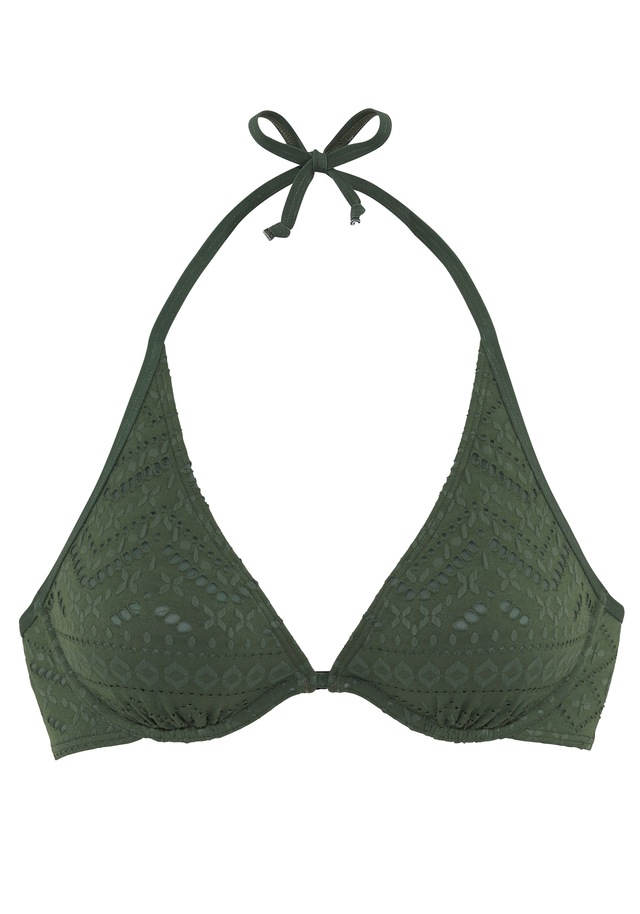 LASCANA Bügel-Bikini-Top »Omara« mit Lochstickerei