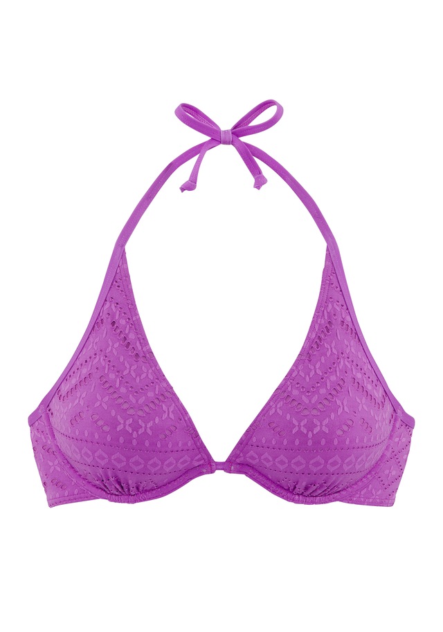 LASCANA Bügel-Bikini-Top »Omara« mit Lochstickerei