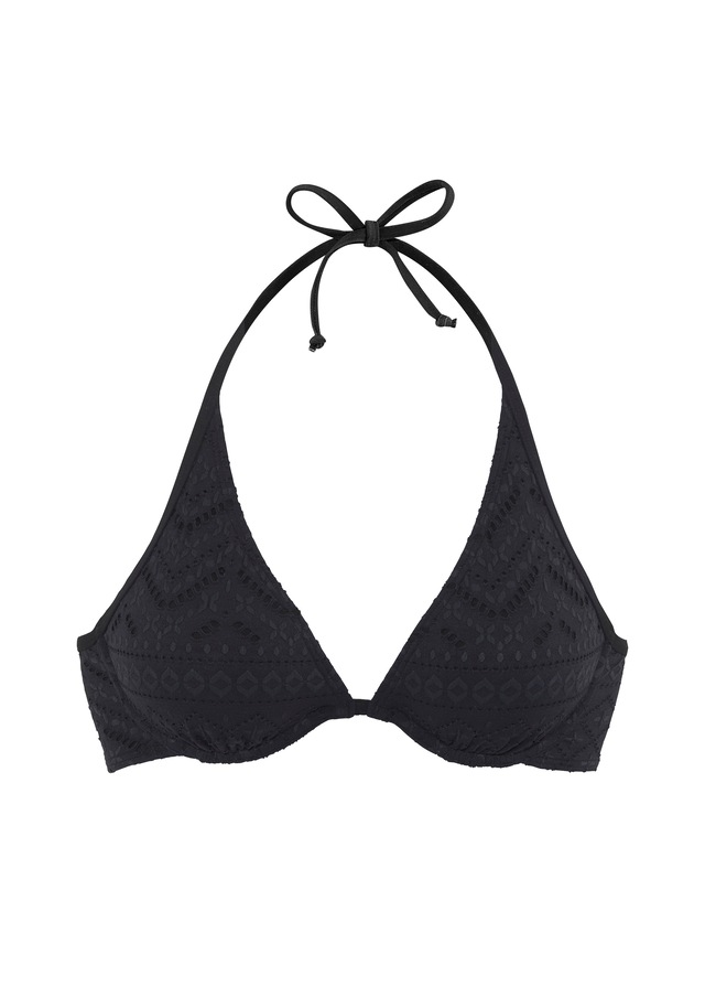 LASCANA Bügel-Bikini-Top »Omara« mit Lochstickerei