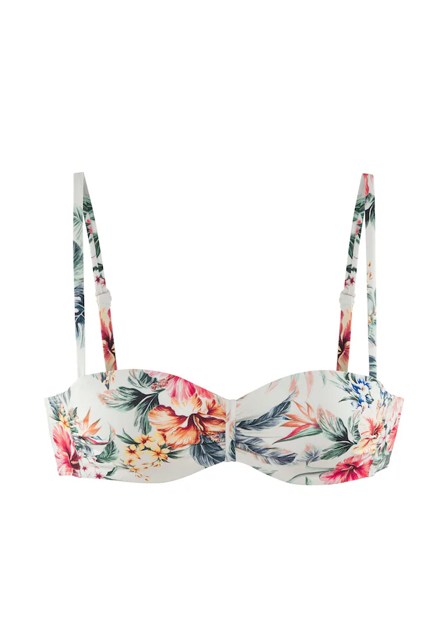 LASCANA Bügel-Bandeau-Bikini-Top »Salsa« mit tollem Blumenprint