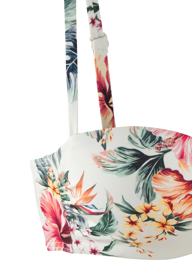 LASCANA Bügel-Bandeau-Bikini-Top »Salsa« mit tollem Blumenprint