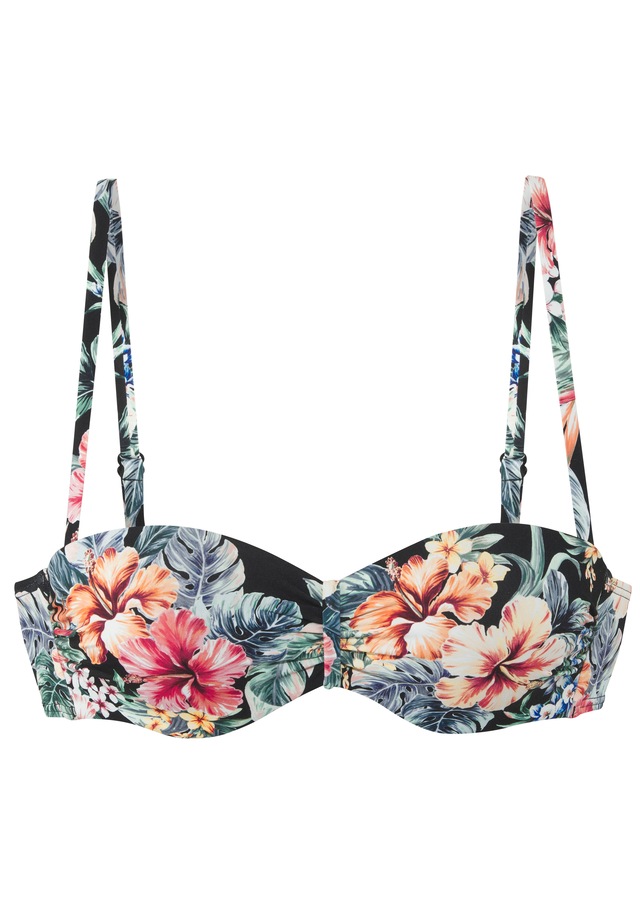 LASCANA Bügel-Bandeau-Bikini-Top »Salsa« mit tollem Blumenprint