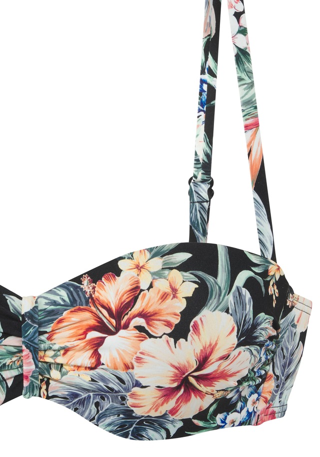 LASCANA Bügel-Bandeau-Bikini-Top »Salsa« mit tollem Blumenprint