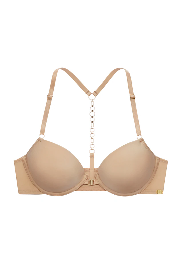 JETTE Push-up-BH mit Bügel und edlem Kettendetail hinten, sexy Dessous