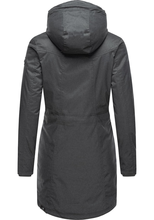 Ragwear Wintermantel »Elsie Melange« Wasserdichter Winterparka mit Kapuze und Teddyfleece
