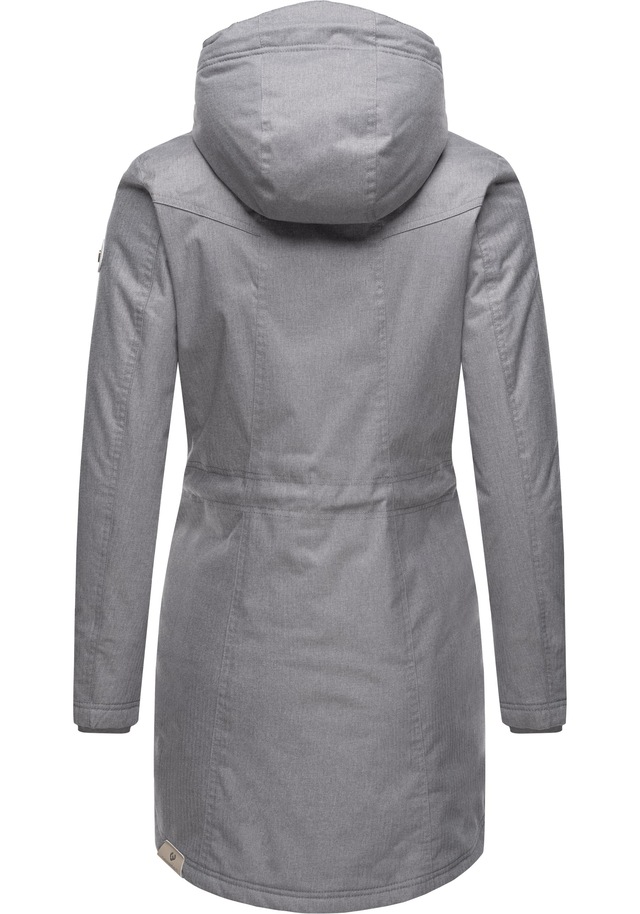 Ragwear Wintermantel »Elsie Melange« Wasserdichter Winterparka mit Kapuze und Teddyfleece