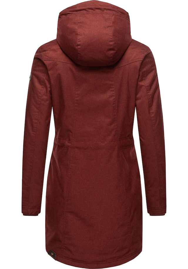 Ragwear Wintermantel »Elsie Melange« Wasserdichter Winterparka mit Kapuze und Teddyfleece