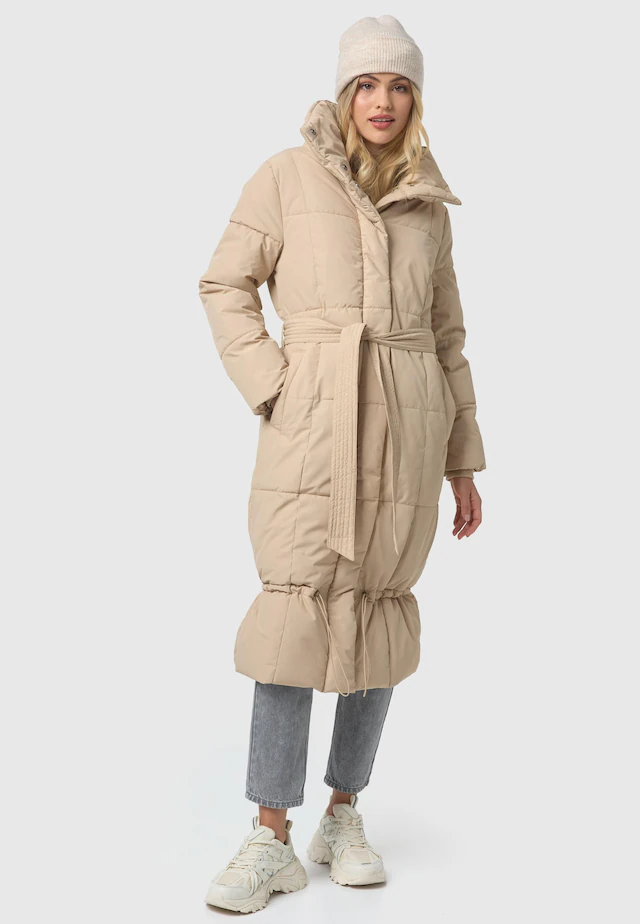 Navahoo Steppmantel »Mirenaa« Stylischer Damen Wintermantel mit Gürtel