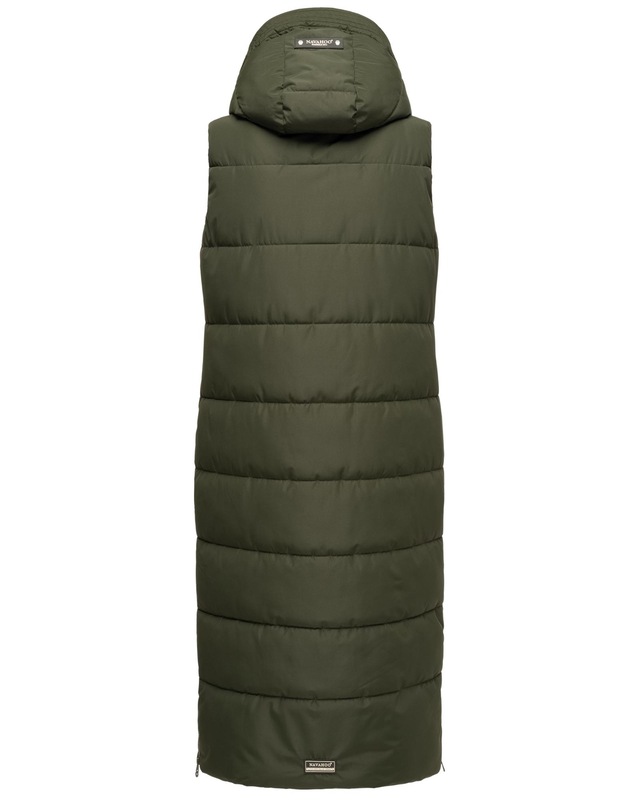 Navahoo Steppweste »Brezelchen« Warme, lange Damen Outdoor-Weste mit Kapuze