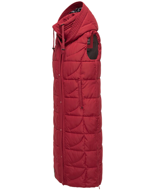 Navahoo Steppweste »Brezelchen« Warme, lange Damen Outdoor-Weste mit Kapuze