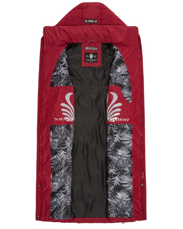 Navahoo Steppweste »Brezelchen« Warme, lange Damen Outdoor-Weste mit Kapuze