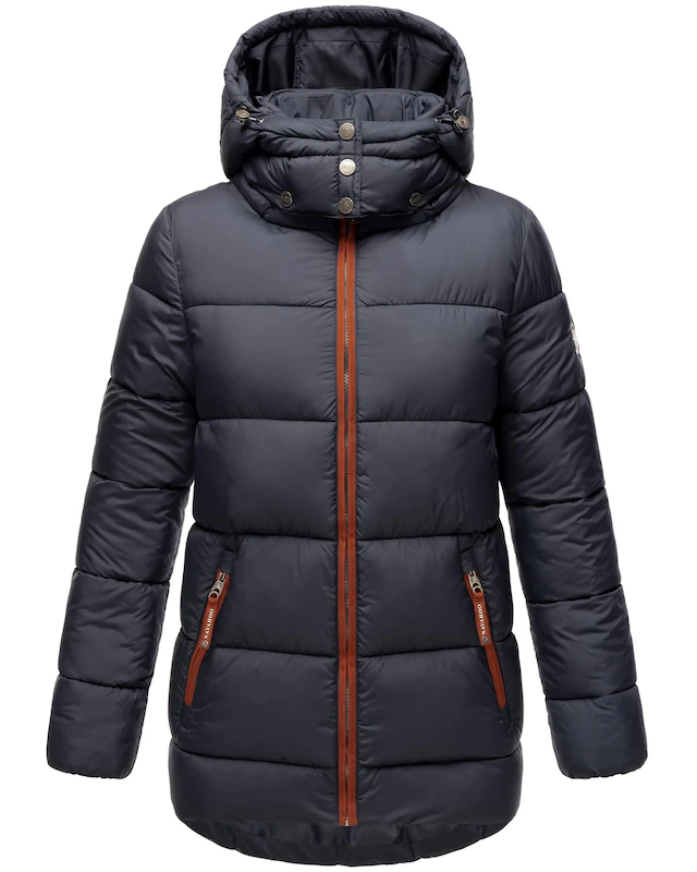 Navahoo Winterjacke »Wattewölkchen« mit Kapuze Modische Damen Steppjacke mit kontrastfarbenen Details