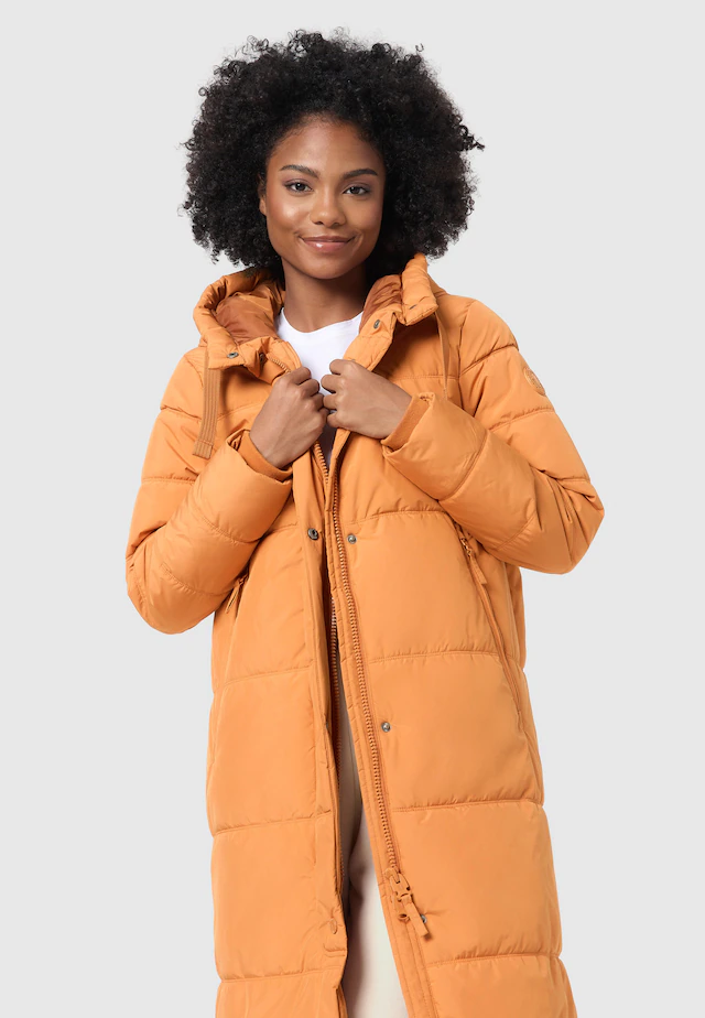 Marikoo Winterjacke »Soranaa« langer Winter Mantel mit Kapuze