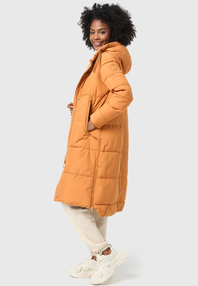Marikoo Winterjacke »Soranaa« langer Winter Mantel mit Kapuze
