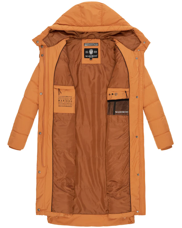 Marikoo Winterjacke »Soranaa« langer Winter Mantel mit Kapuze