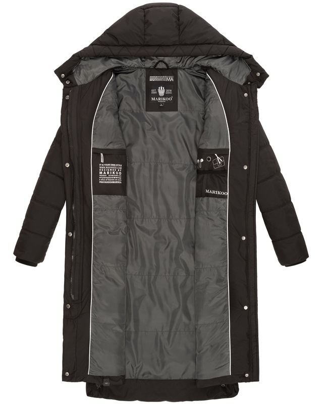 Marikoo Winterjacke »Soranaa« langer Winter Mantel mit Kapuze