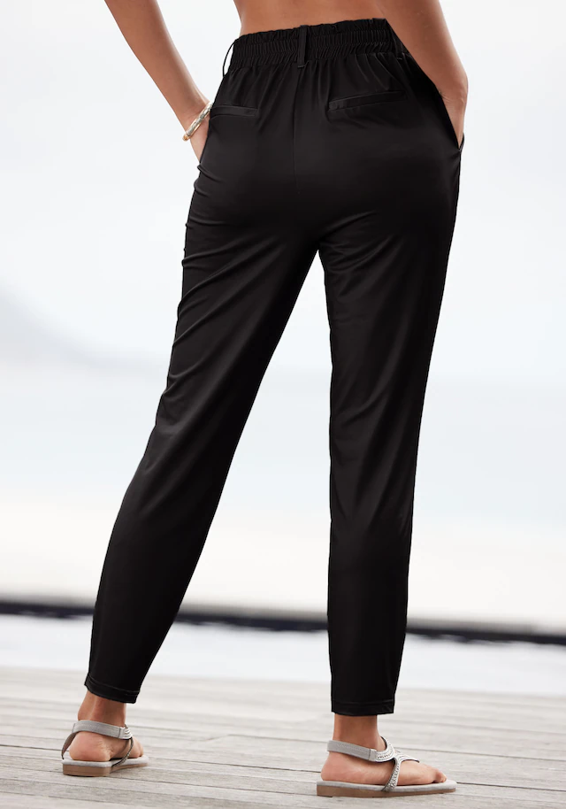 LASCANA Schlupfhose »in bequemer Passform und bügelfreiem Material« aus glatter Jerseyqualität, leichte Sommerhose mit Taschen, bügelfrei